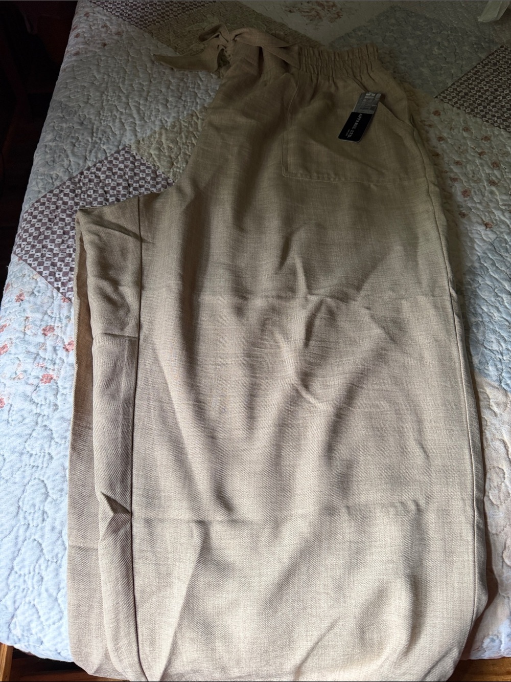 Soho Apparel Women's Drawstring Chinos - Light Tan